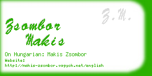 zsombor makis business card